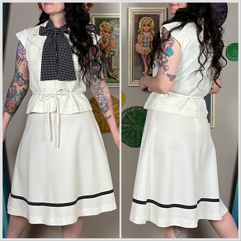 Vintage 1970s 3-Piece Jacket Blouse and Skirt Set - Picture 4 of 10